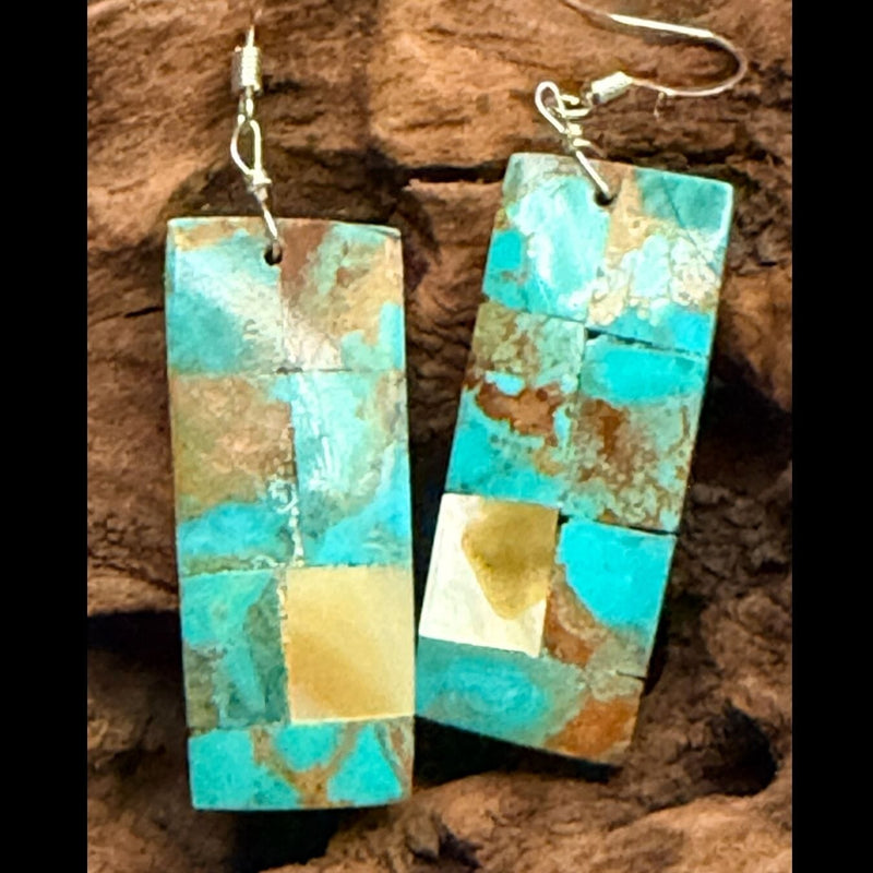 Santo Domingo Turquoise / Mosaic Earrings - EPD15
