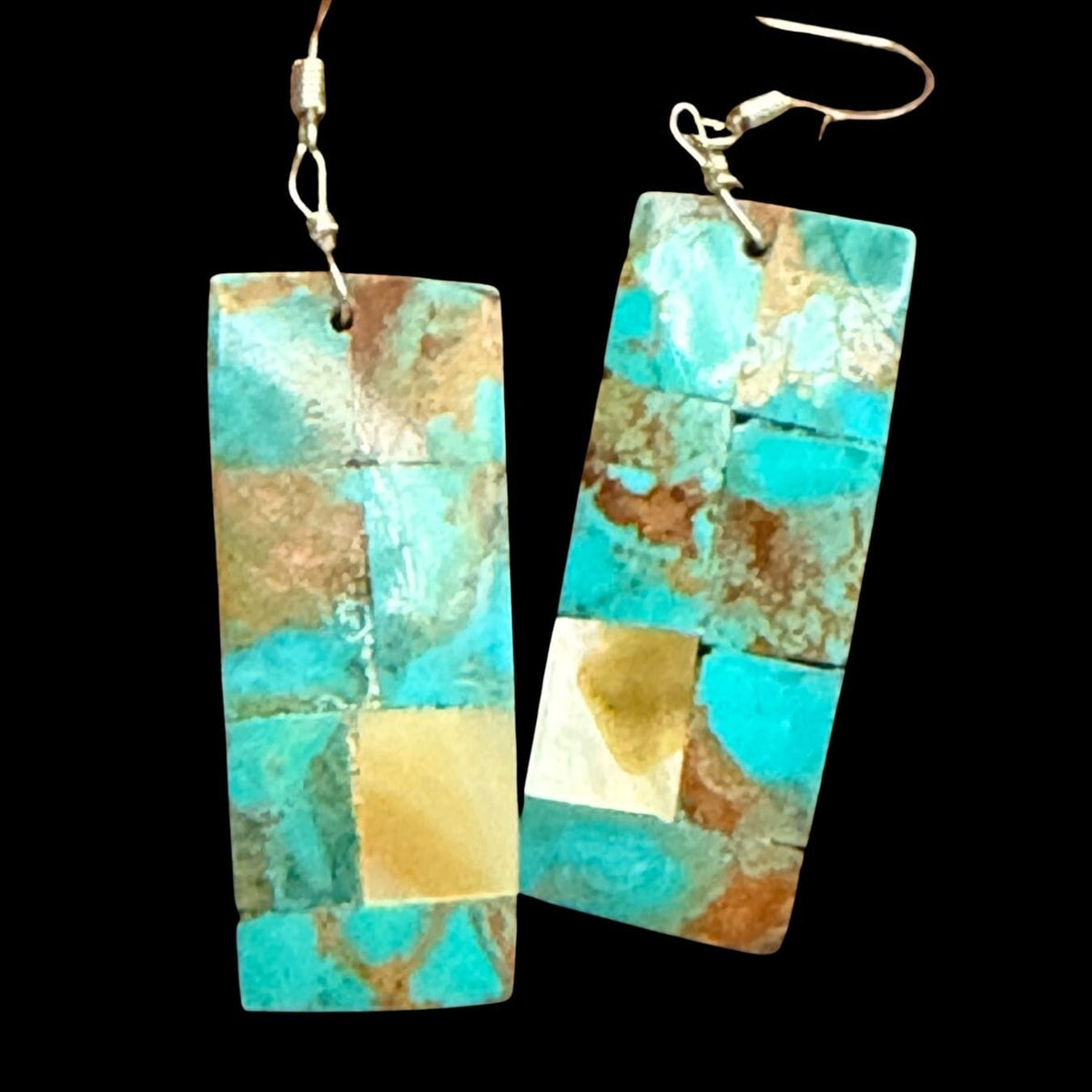 Santo Domingo Turquoise / Mosaic Earrings - EPD15