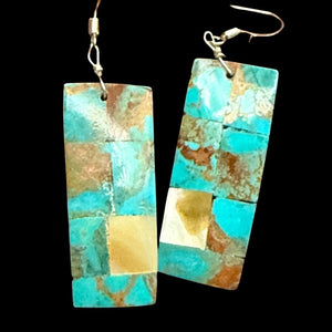 Santo Domingo Turquoise / Mosaic Earrings - EPD15