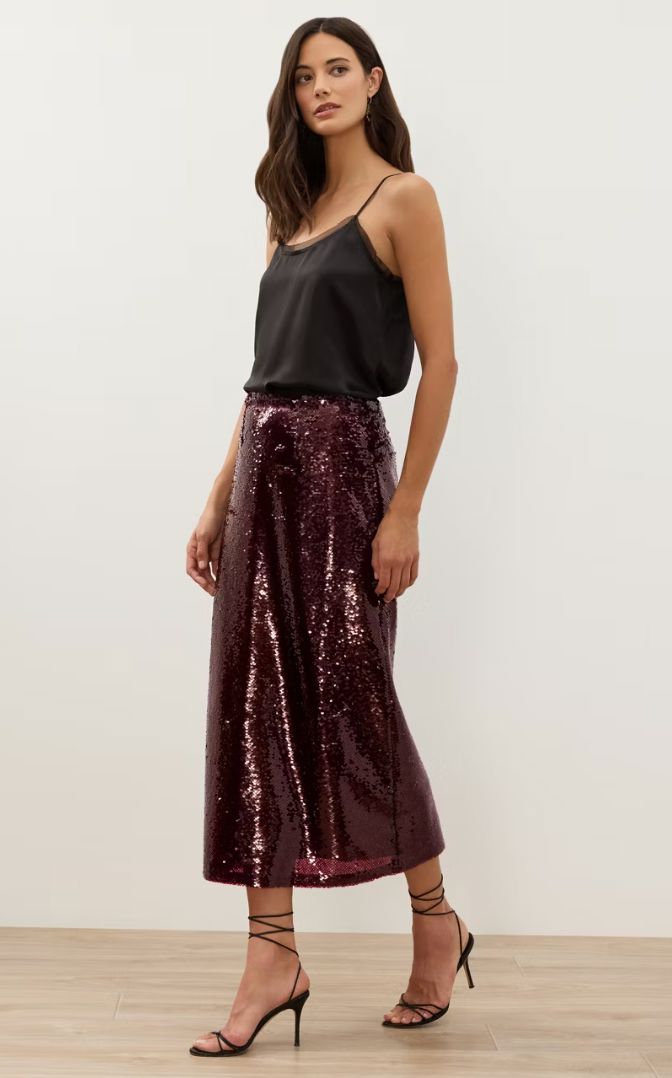 Sequin Midi Skirt - 70226