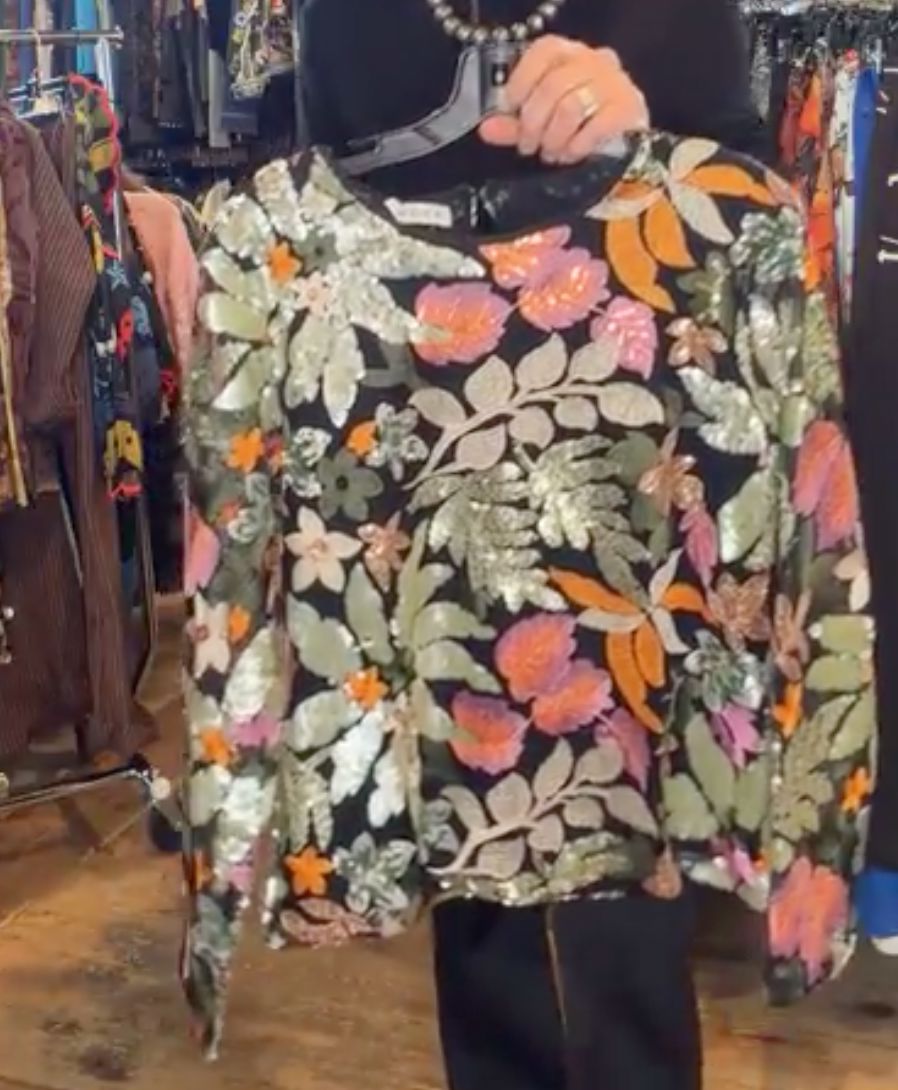 Sequined Top - Multi - L3698