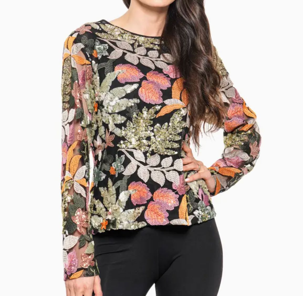 Sequined Top - Multi - L3698
