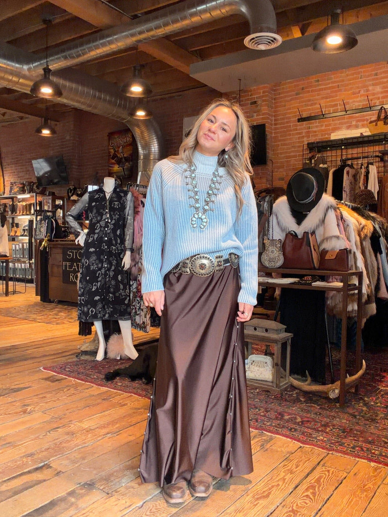 Shades of Blue/Brown Cashmere Sweater - LFSC6M