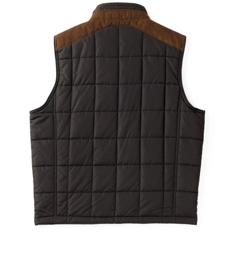 Shelby Quilted Black Vest - 477BK