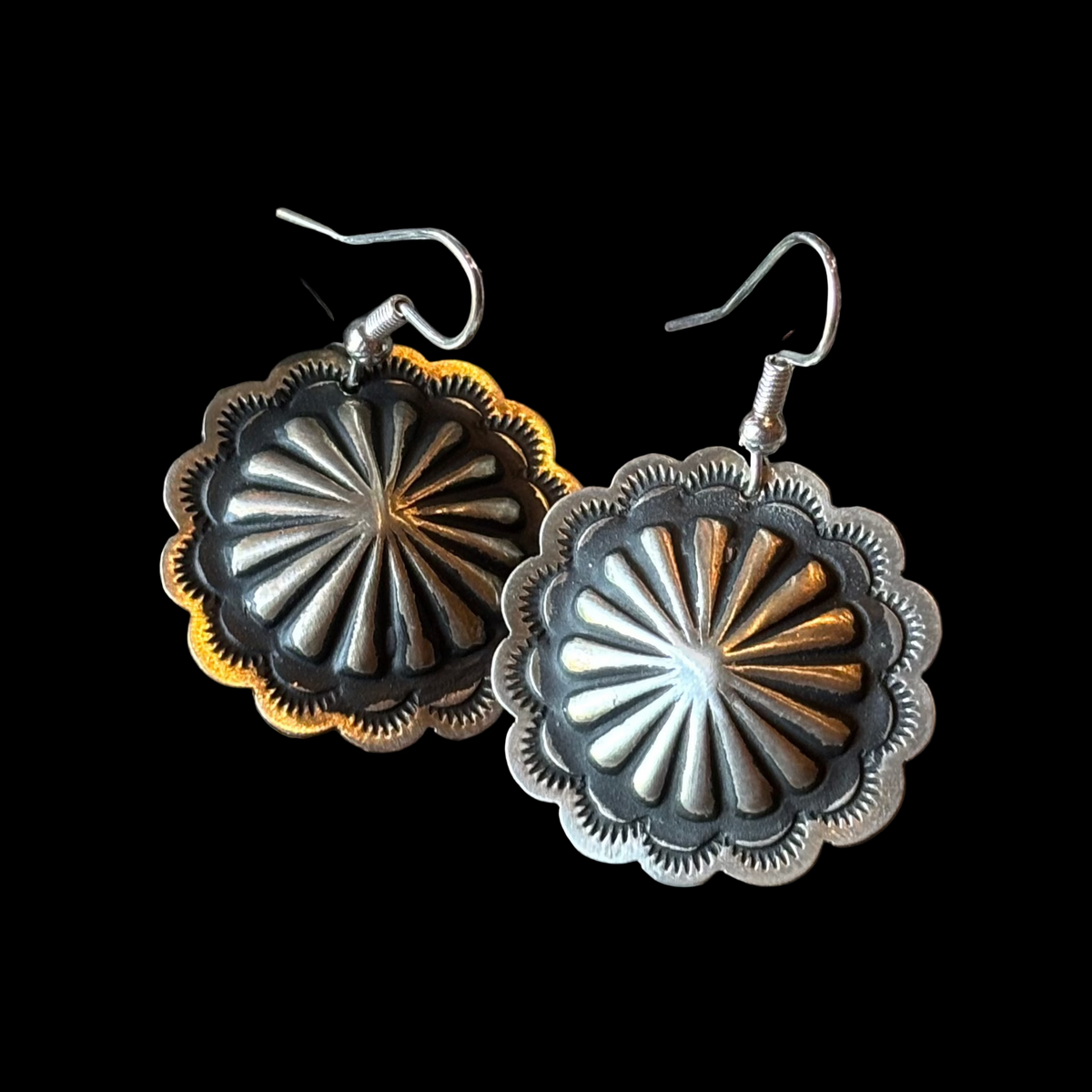Silver Concho Earring - EAZ162