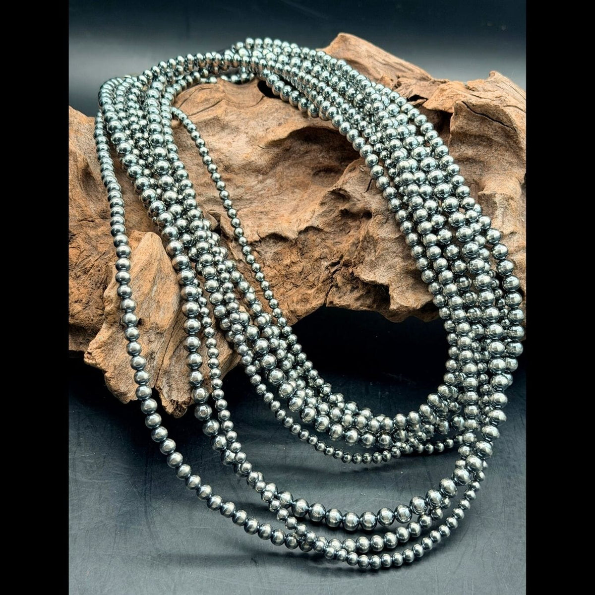 Silver Pearl 3-Strand 60" 4, 5, 6mm - NSL34