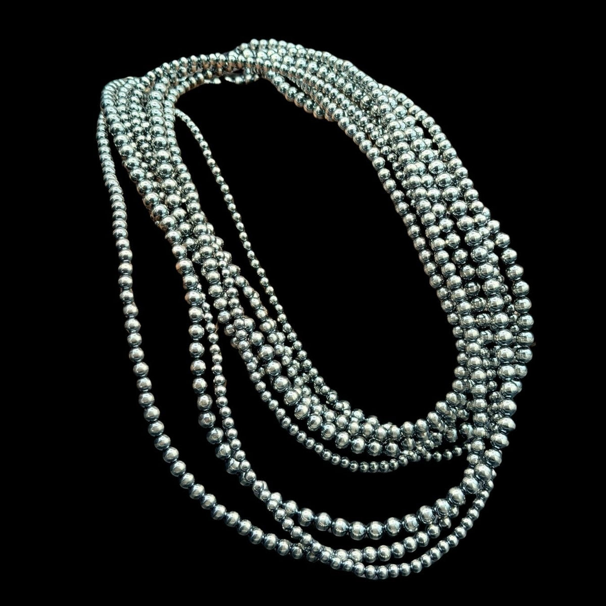Silver Pearl 3-Strand 60" 4, 5, 6mm - NSL34