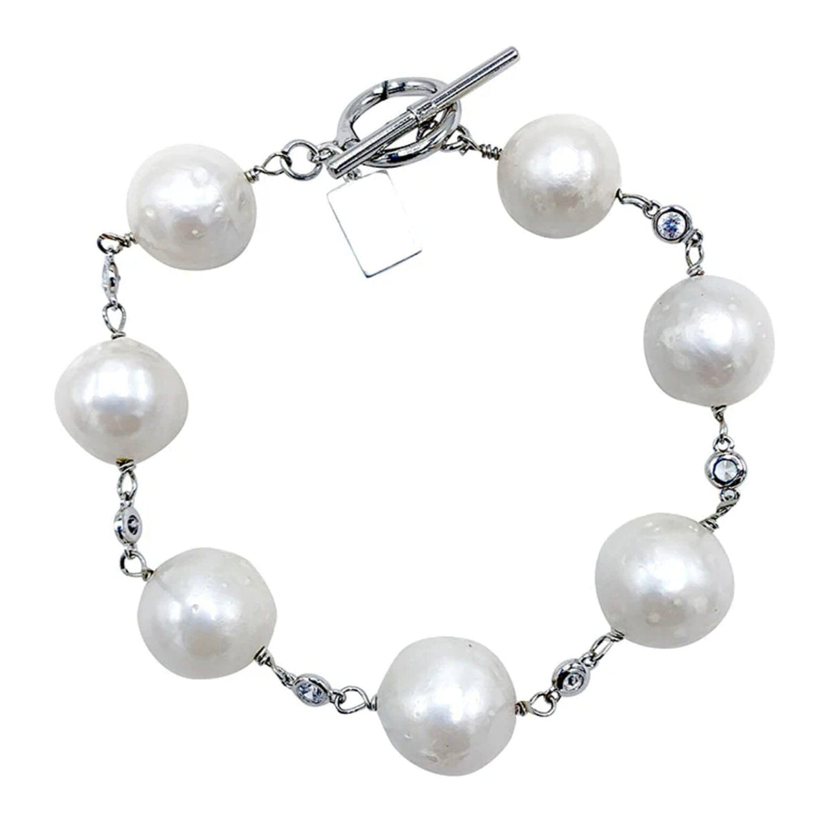 Silver/Pearl Alexandria Bracelet - GP250-01S