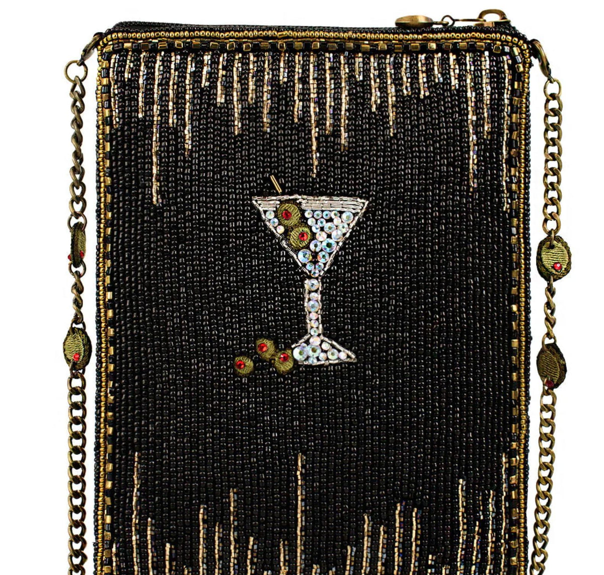 Sip Happens Beaded Crossbody Phone Bag - MFS002562