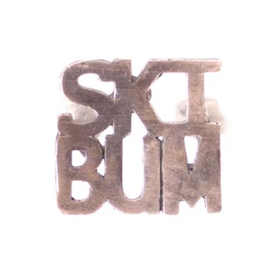 Ski Bum Sterling Hat Pin - HPLT6