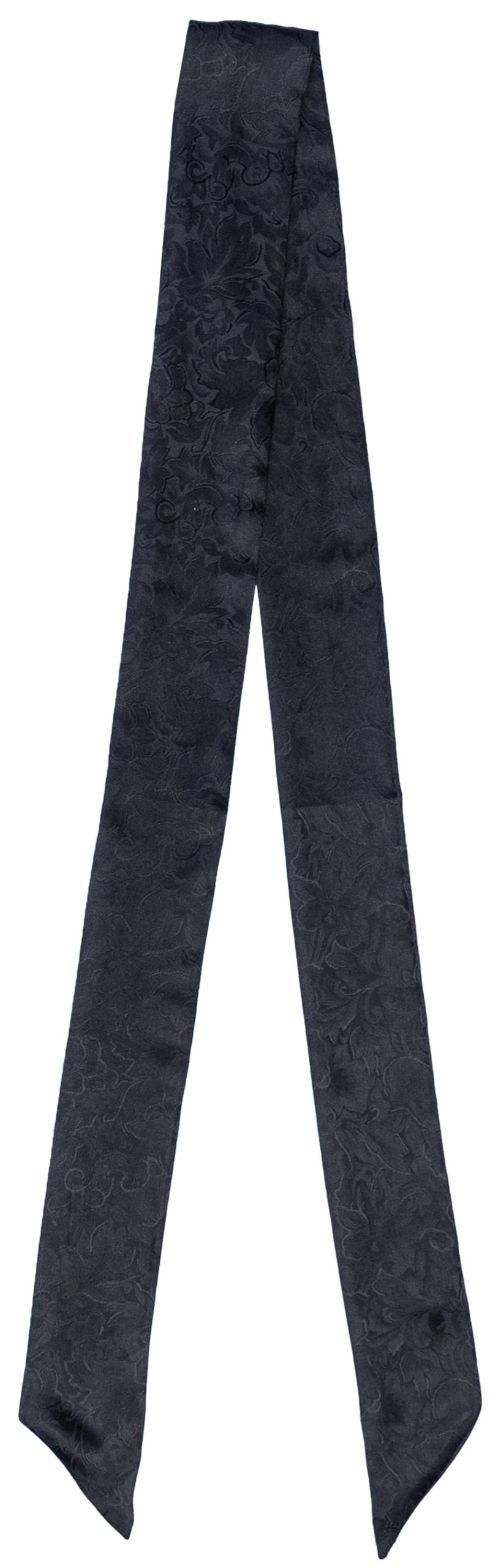 Skinny Scarf Jacquard Black - SCWT-TJB