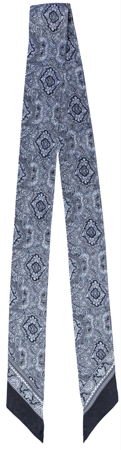Skinny Silk Scarf Silver Smoke - SCWT-TPSS