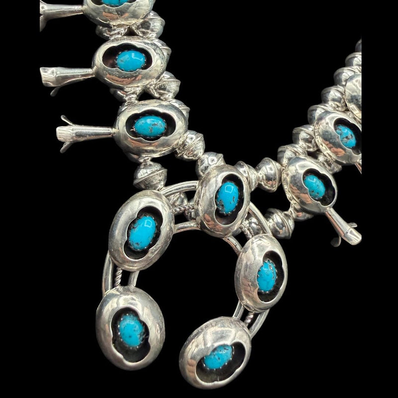 Small Turquoise Shadow Box Squash & Earring Set - SQAZ80