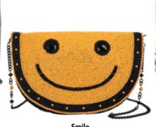 Smile Beaded Crossbody Handbag - MFS002651