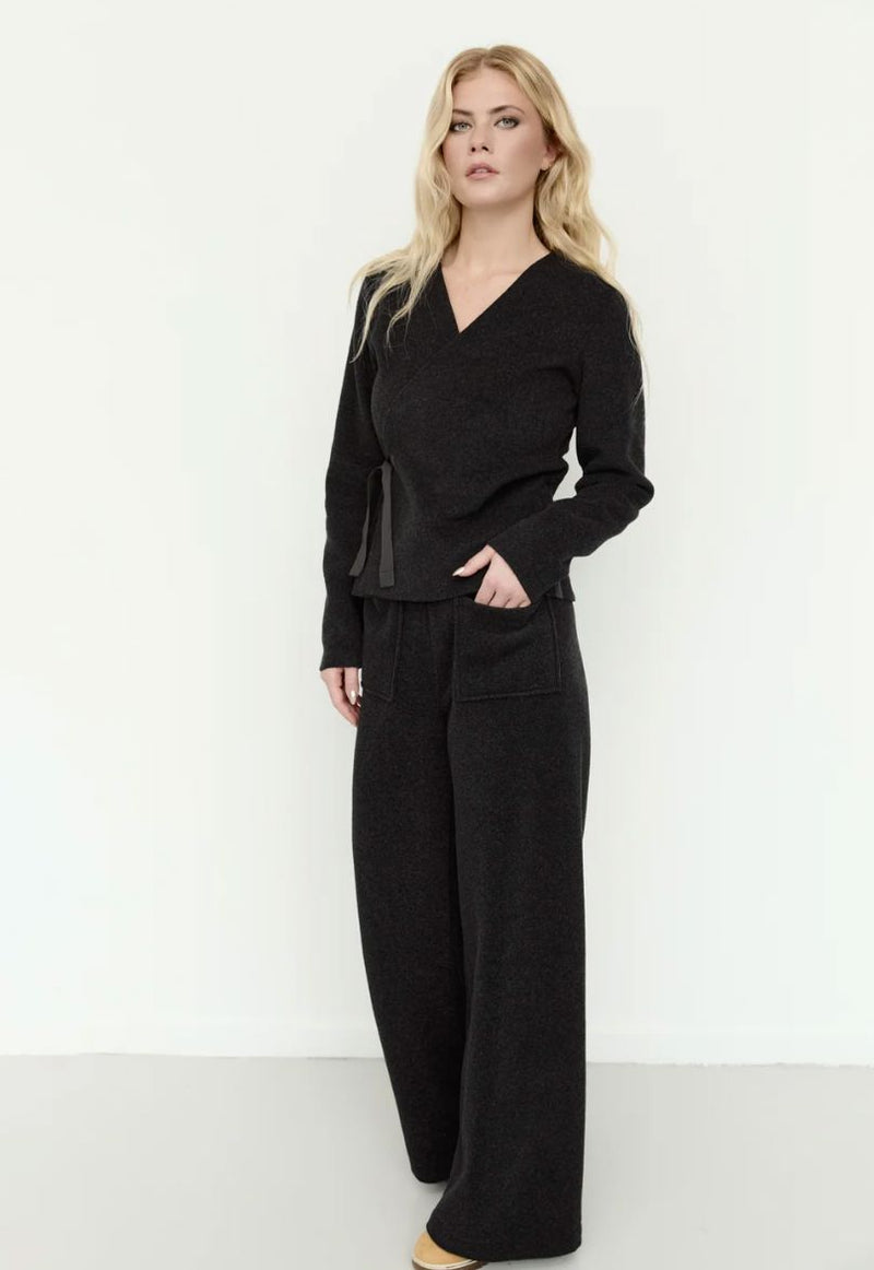 Soft Black Fleece Patch Pocket Trouser - 2125SB