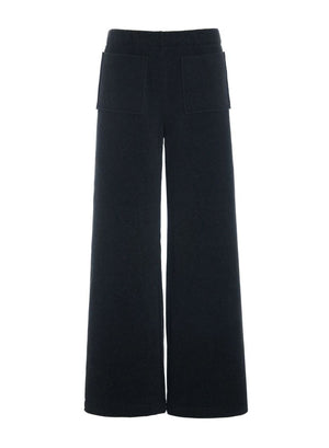 Soft Black Fleece Patch Pocket Trouser - 2125SB