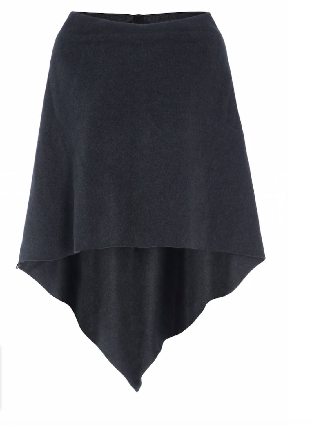 Soft Black Fleece Poncho - 4026SB