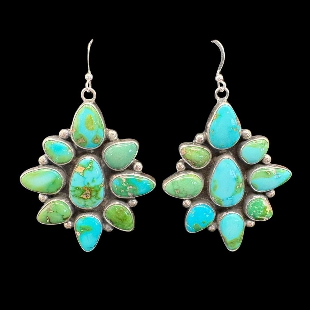 Sonoran Gold Turq Cluster Earrings - EAZ246