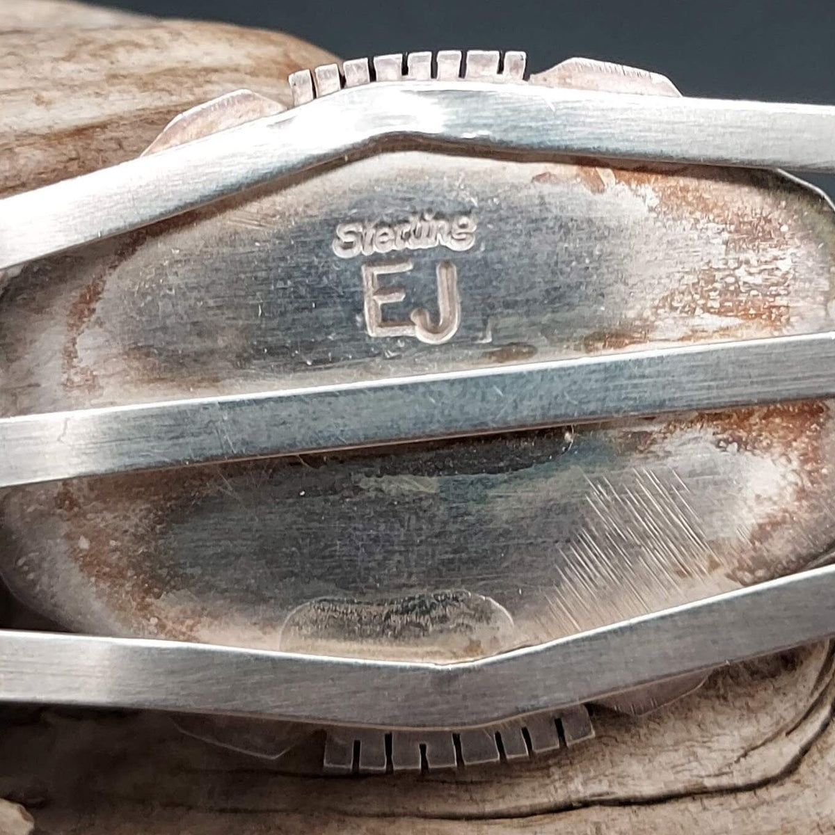 Sonoran Gold Turquoise Oval Sterling Cuff – Triple Band - CVO9