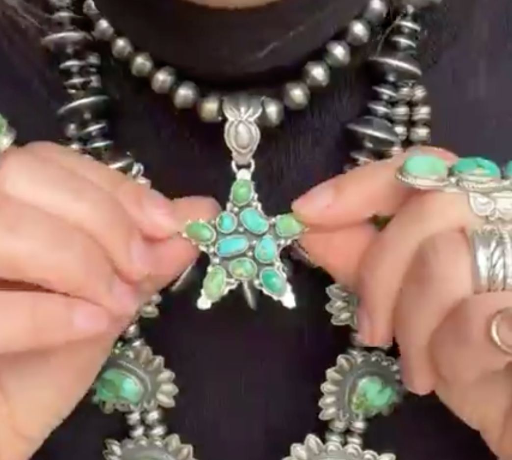 Sonoran Gold Turquoise Star Pendant - PAZ590