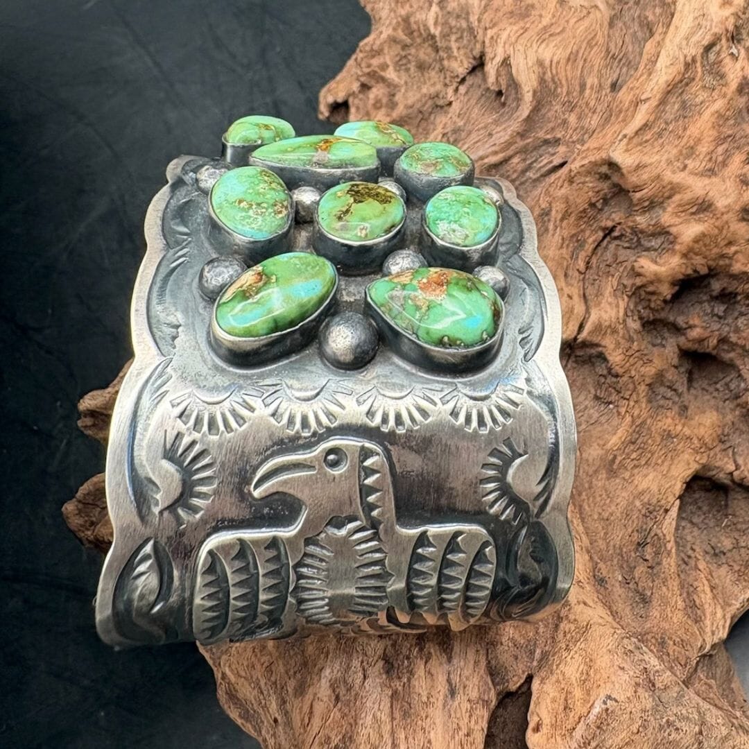 Sonoran Gold Turquoise Thunderbird Cuff - CAZ99