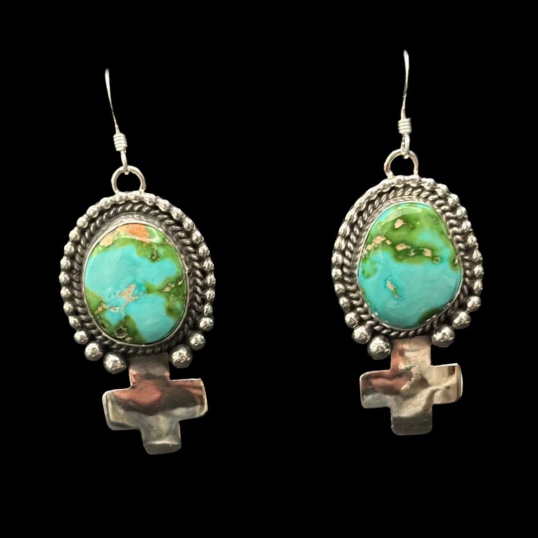 Sonoran Gold/Sterling Silver Cross Earring - ESW138