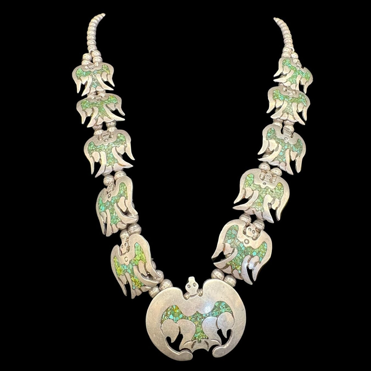Sonoran Squash Necklace with Waterbirds Inlay.- SQMH53