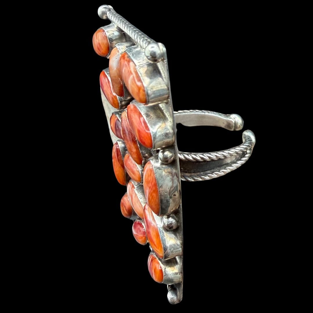 Spiny Oyster Cluster Rectangle Ring - RAZ54