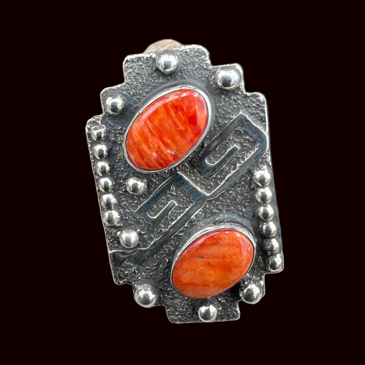 Spiny Oyster/Sterling Silver Ring - RRBJ6