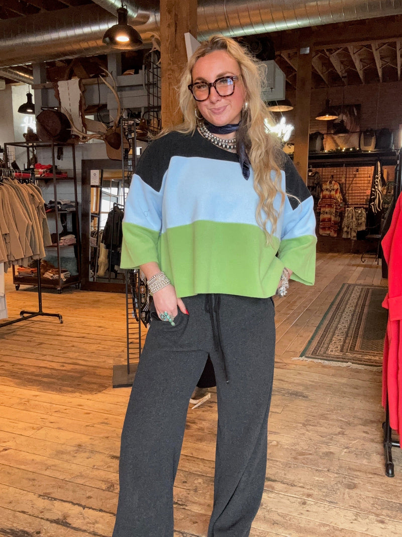 Spring Color Black Fleece Top - Henriette Steffensen - 1409R