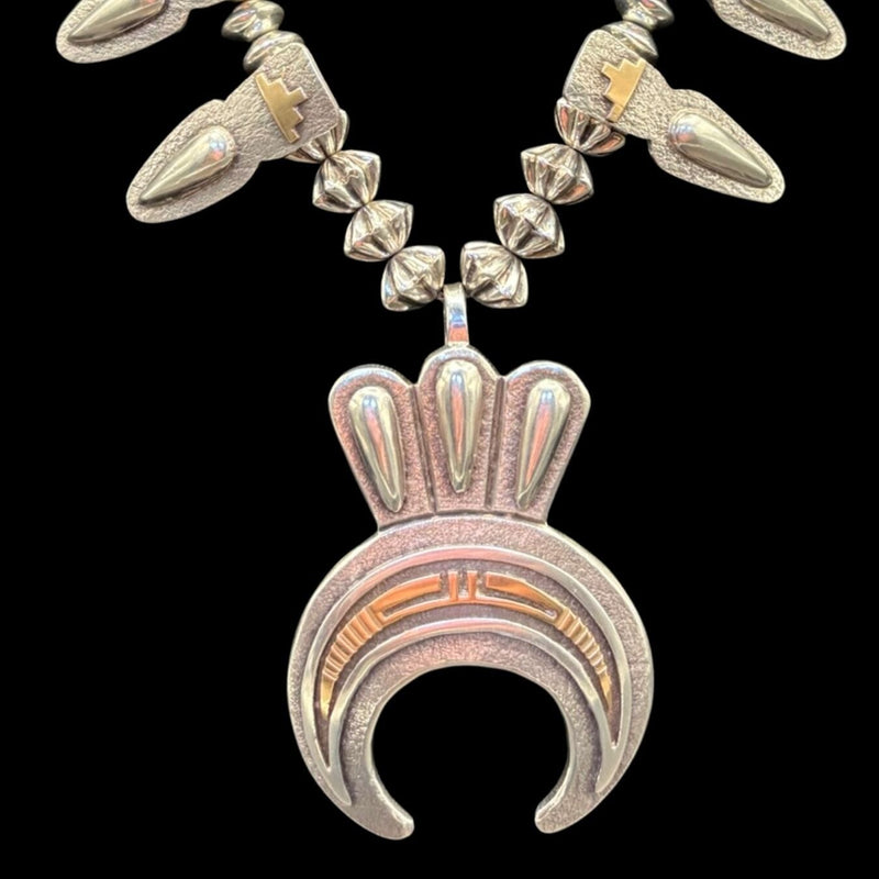 Sterling and 14K Gold Squash Blossom - SQMH58
