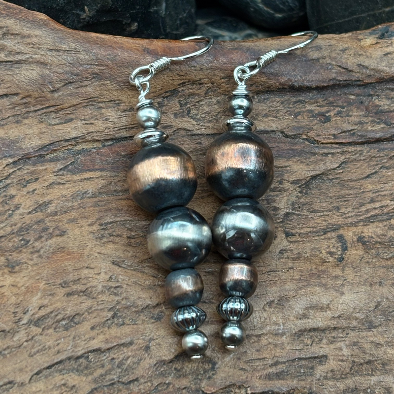 Sterling & Copper NP Bead Earring - ESZ326