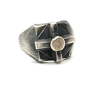 Sterling Cross and Dot Ring - Size 10 - R238