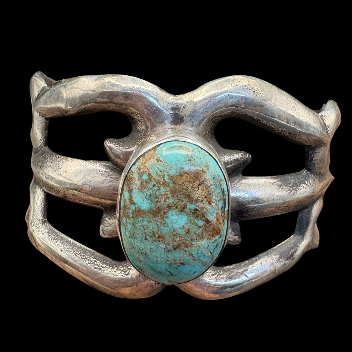 Sterling Cuff w/ Turquoise Stone Bracelet - CMH313