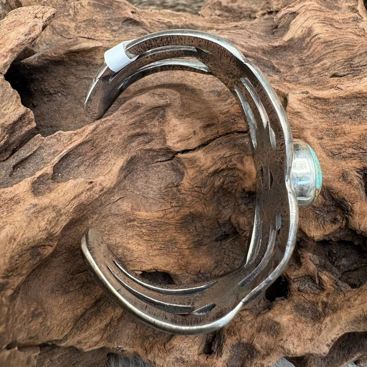 Sterling Cuff w/ Turquoise Stone Bracelet - CMH313