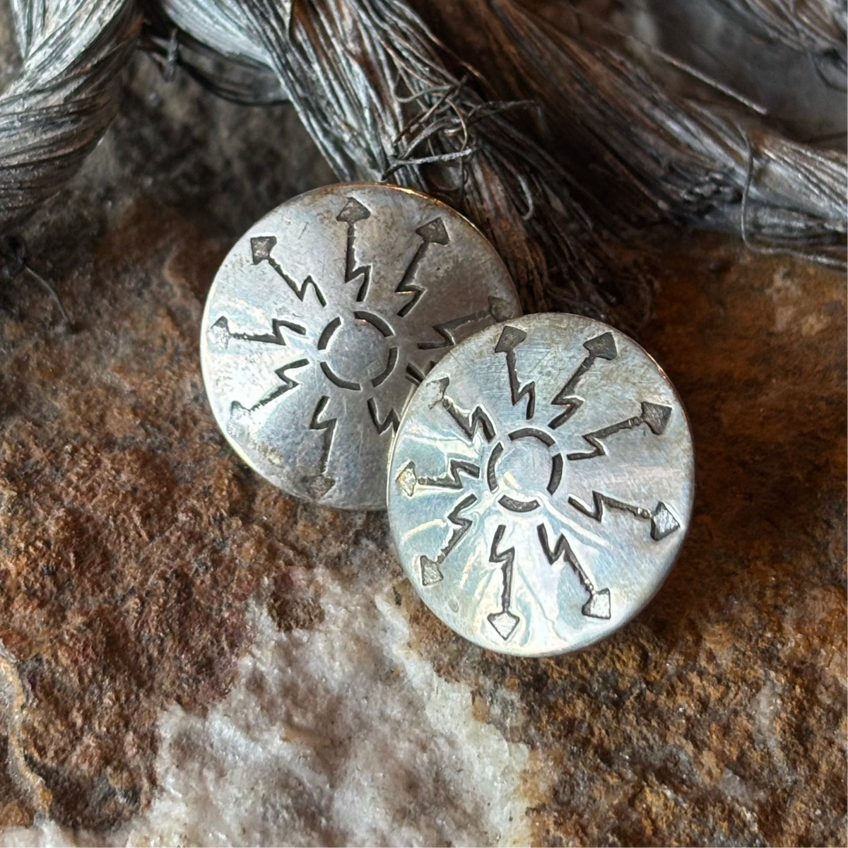 Sterling Post Earrings Arrow Design - E483