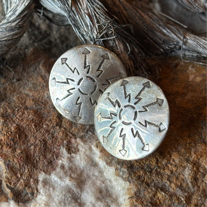 Sterling Post Earrings Arrow Design - E483