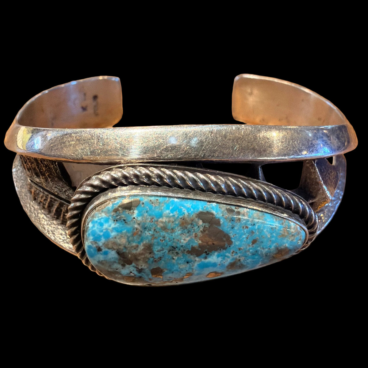 Sterling Silver 1 Stone Turquoise Cuff - CMH66