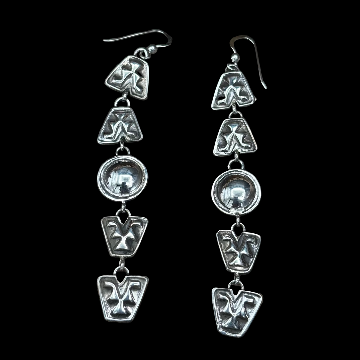Sterling Silver Concho Dangle Earring - ESW155