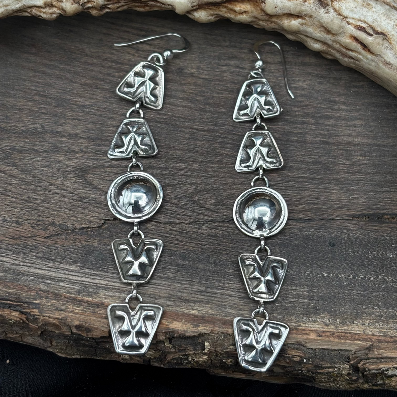 Sterling Silver Concho Dangle Earring - ESW155