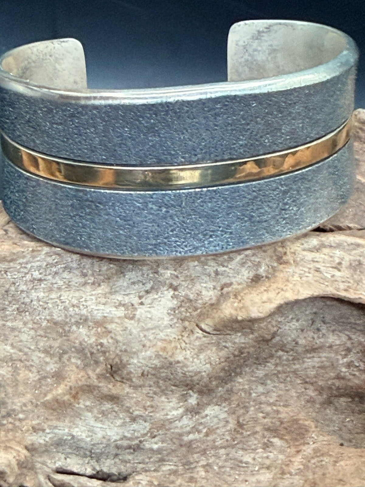 Sterling Silver Cuff/14K Band - CMH244