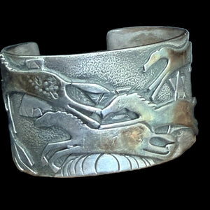 Sterling Silver Horse Cuff - CMH242