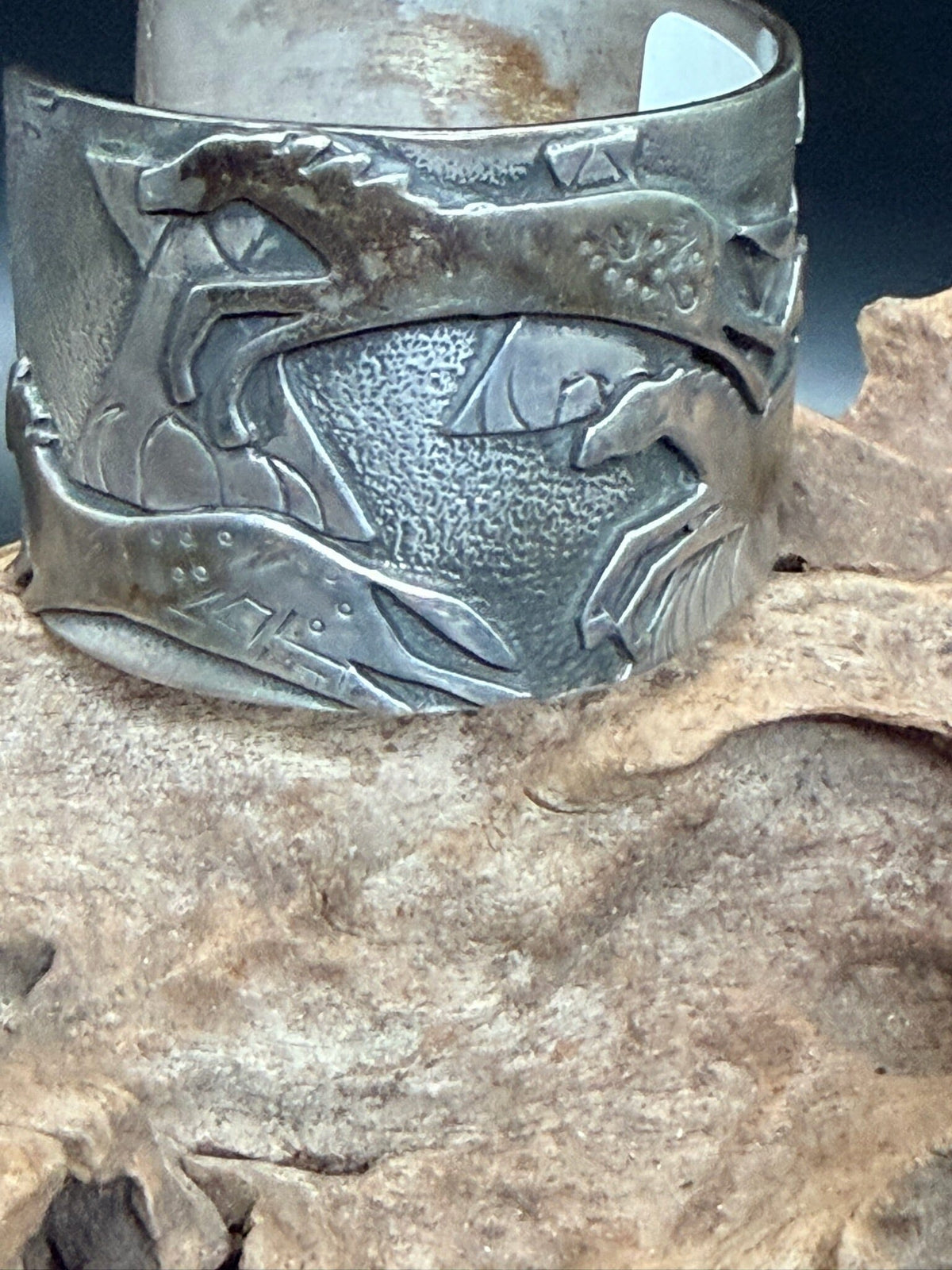 Sterling Silver Horse Cuff - CMH242