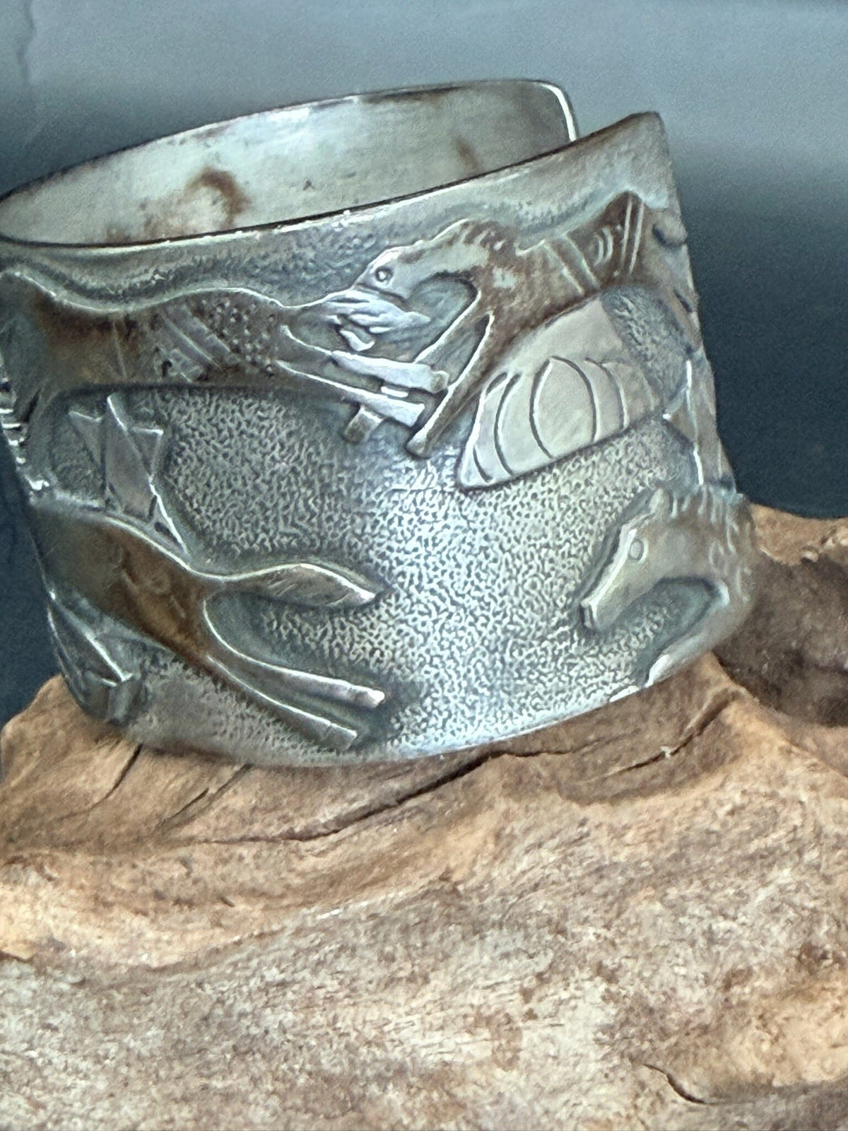 Sterling Silver Horse Cuff - CMH242
