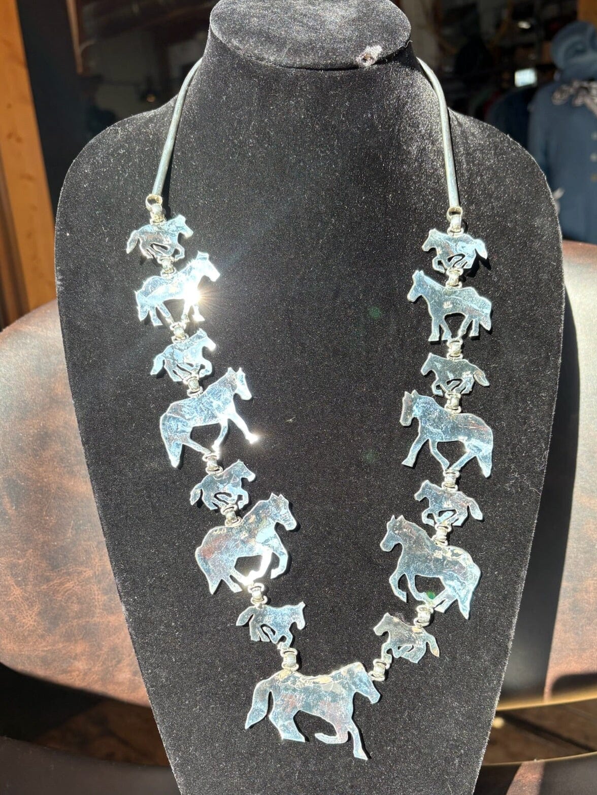 Sterling Silver Horse Necklace - NAZ51