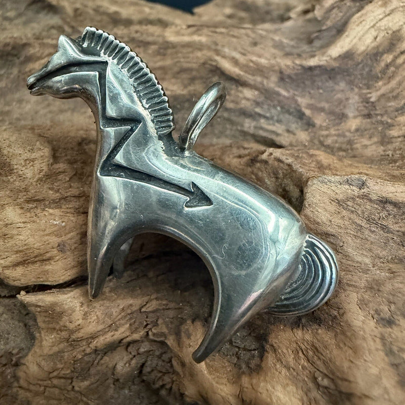 Sterling Silver Horse Pendant - PMH42