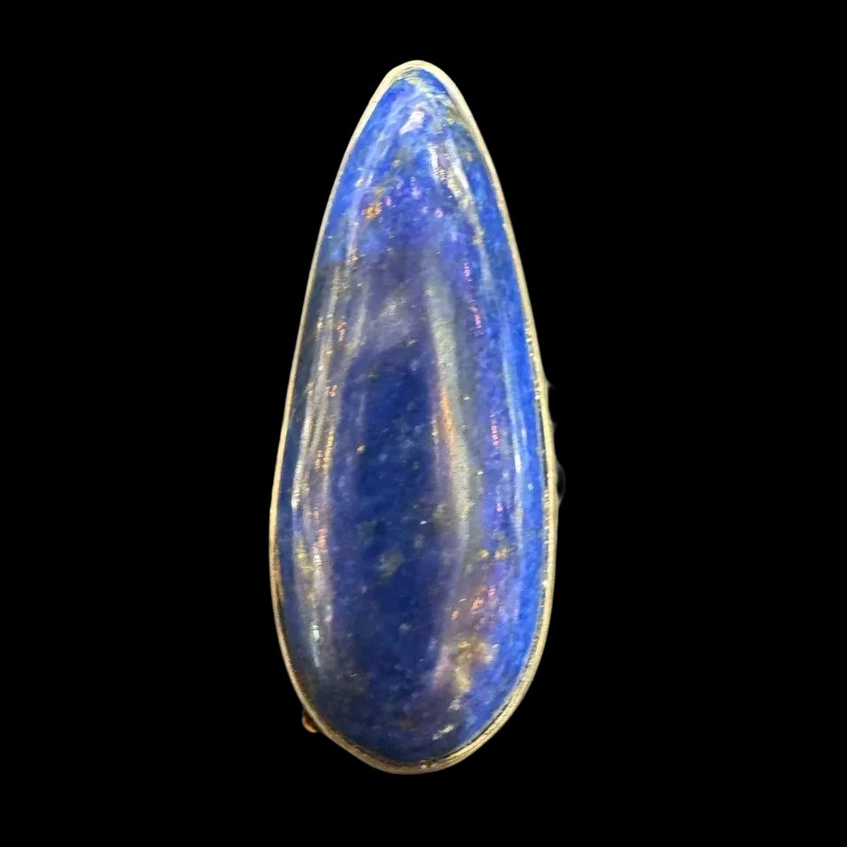 Sterling Silver Lapis Teardrop Ring – Size 8 - RMH384