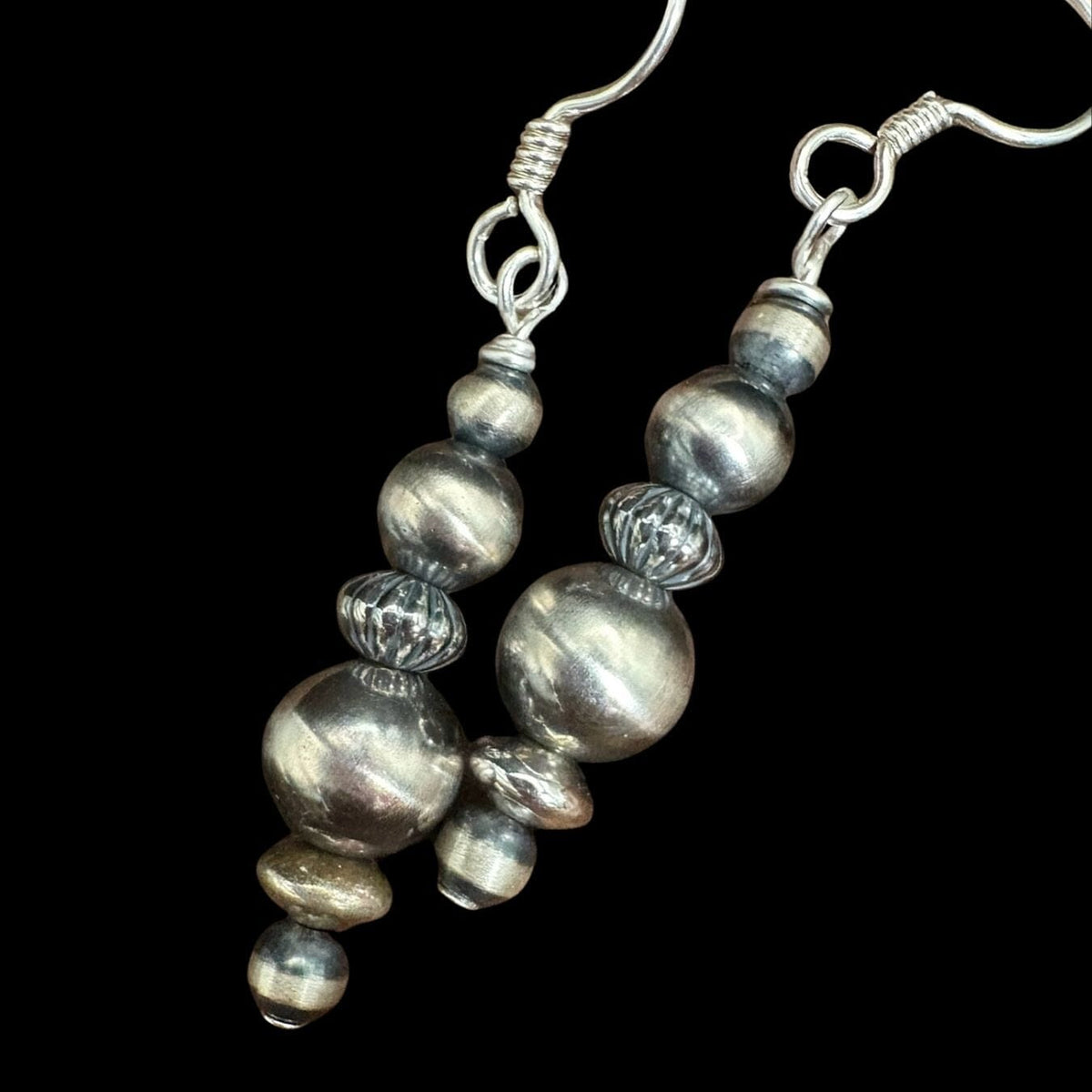 Sterling Silver NP Bead Earring - ESZ366
