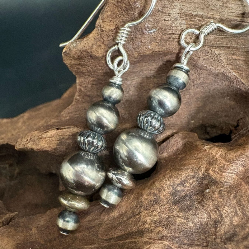 Sterling Silver NP Bead Earring - ESZ366