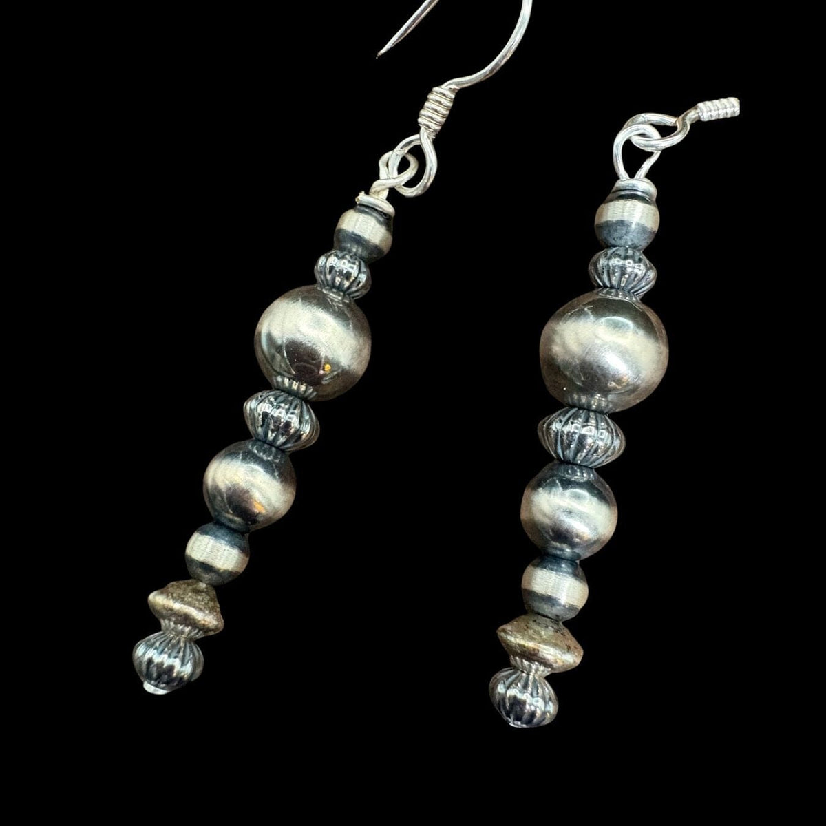 Sterling Silver NP Bead Earring - ESZ367